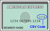 The CSV code is the 3 or 4 digits on the back of your credit card.